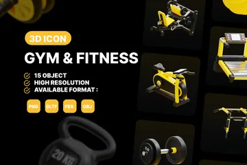 GYM & FITNESS 3D Icon Pack