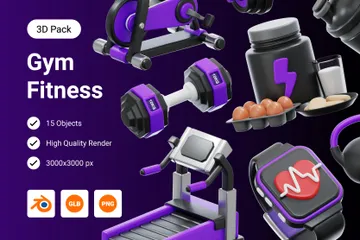 Gym & Fitness 3D Icon Pack