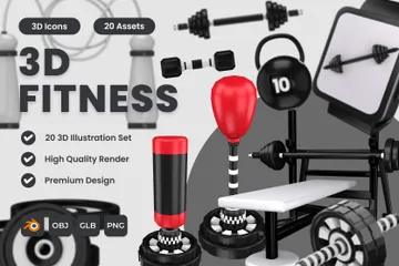 Gym & Fitness 3D Icon Pack