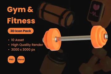 Gym & Fitness 3D Icon Pack