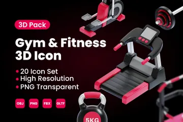 Gym & Fitness 3D Icon Pack