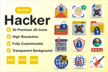 Hacker Paquete de Icon 3D