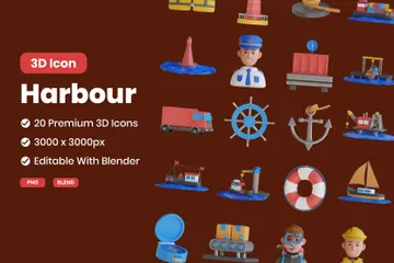 Hafen 3D Icon Pack