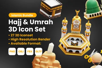 HAJJ & UMRAH 3D Icon Pack