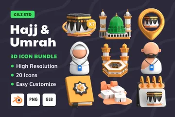 Hajj & Umrah 3D Icon Pack