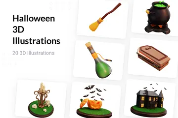 Halloween 3D Illustration Pack