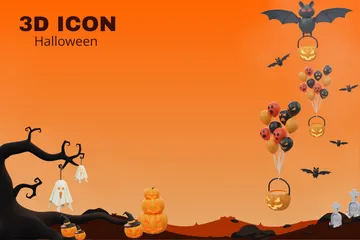 Free Halloween 3D Icon Pack