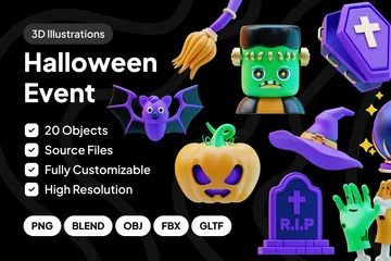 ハロウィン 3D Iconパック