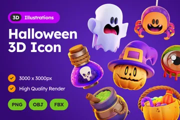 ハロウィン 3D Iconパック