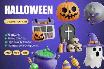 ハロウィン 3D Iconパック