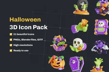 Halloween 3D Icon Pack