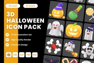 Halloween 3D Icon Pack