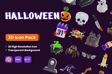 Halloween 3D Icon Pack