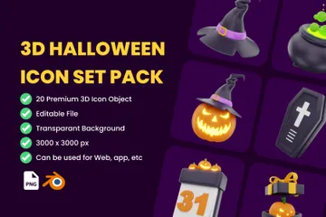 Halloween 3D Icon Pack