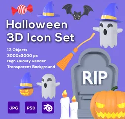 Halloween 3D Icon Pack