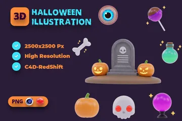 Halloween 3D Icon Pack