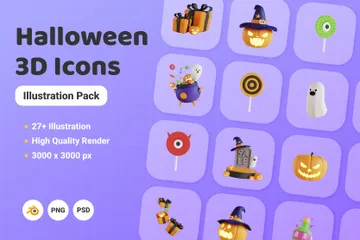 Halloween 3D Icon Pack