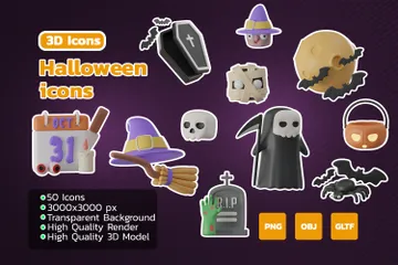 Halloween 3D Icon Pack