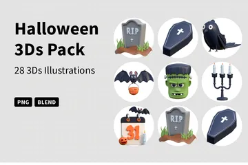 Halloween 3D Icon Pack