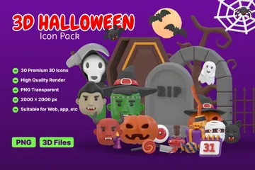 Halloween 3D Icon Pack