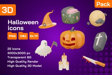 Halloween 3D Icon Pack