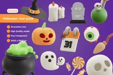 Halloween 3D Icon Pack