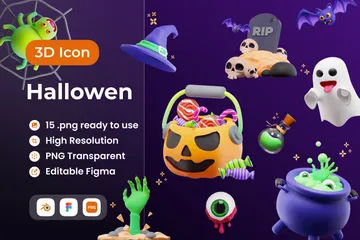 Halloween 3D Icon Pack