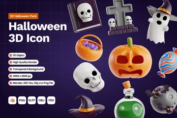 Halloween 3D Icon Pack