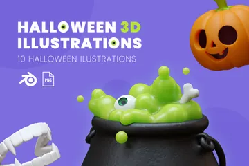 Halloween 3D Illustration Pack