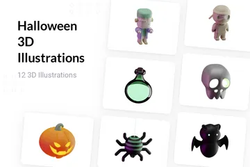 Halloween 3D Illustration Pack