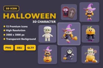 Halloween 3D Illustration Pack