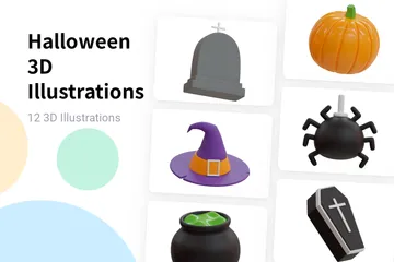 Halloween 3D Illustration Pack