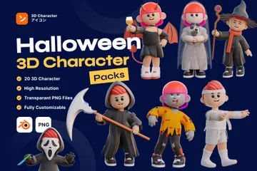 Halloween 3D Illustration Pack