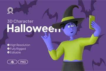 Halloween Aktivitäten Junge 3D Illustration Pack