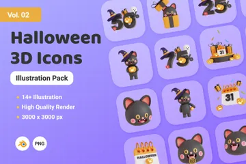 Halloween Band 2 3D Icon Pack