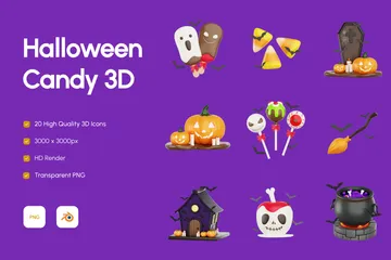Halloween Candy 3D Icon Pack
