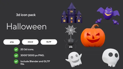 Halloween Day 3D Icon Pack