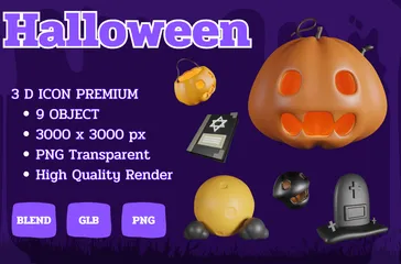 Halloween Day 3D Icon Pack