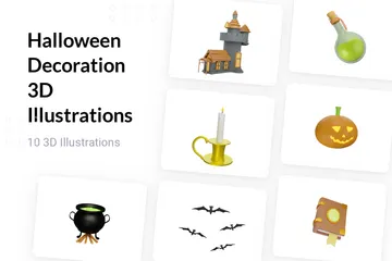 Halloween Dekoration 3D Illustration Pack