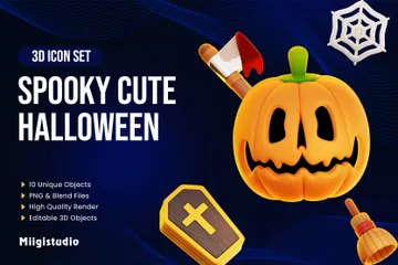 Halloween effrayant et mignon Pack 3D Icon