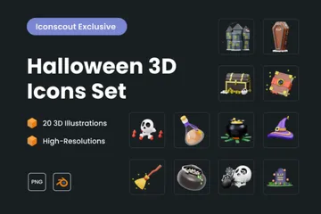 Halloween 3D Illustration Pack