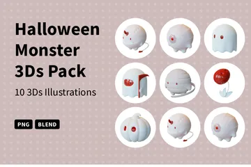 Halloween Monster 3D Icon Pack