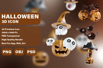 Halloween Party 3D Icon Pack