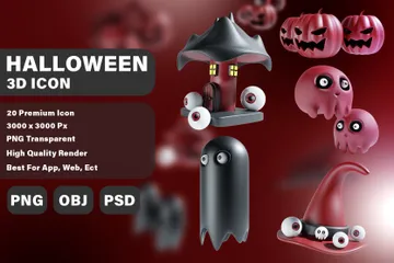 Halloween Party 3D Icon Pack