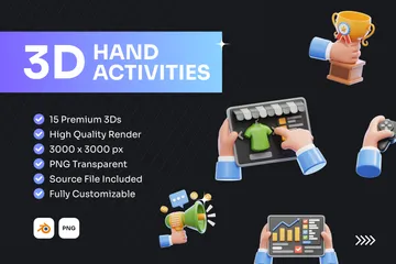 Hand Activities 3D Icon Pack