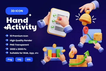 Hand Activity 3D Icon Pack
