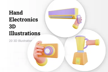 Hand Electronics 3D Illustration Pack