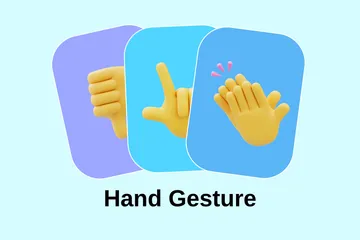 Hand Gesture 3D Icon Pack