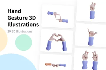 Hands 3D Illustration Bundle