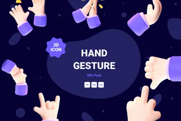 Hand Gesture 3D Icon Pack